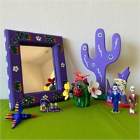 Wood Carvings Mexico Day of the Dead, Mirror +