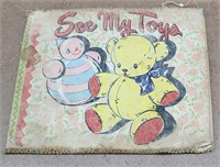 1940s See My Toys Cloth Book
