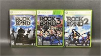 XBox 360 Rockband 1,2, & 3 Games