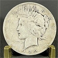 1922-D Peace Silver (90%) Dollar Coin