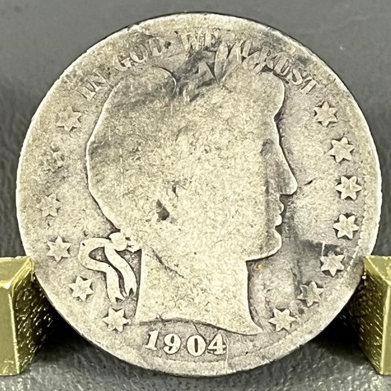 1904 Barber Silver (90%) Half Dollar