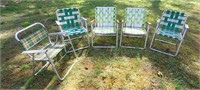 Vintage Aluminum/Plastic Lawn Chairs