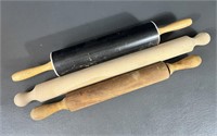 Three Vintage Wooden Rolling Pins