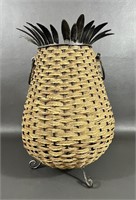 Woven Footed Pineapple Basket