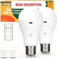 $21  MagicGlow Rechargeable Bulbs  3 Hue  2 Pack