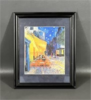 Framed Van Gogh Cafe Terrace At Night Print
