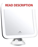 $38  10x Lighted Magnifying Makeup Mirror - White