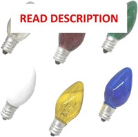 $7  Colors Night Light Bulb 6PC