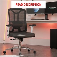 $300  Desk Chair with Headrest  Black Leather