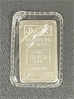 One 5 Gram Silver Bar