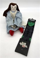 Dorothy Cloth Doll & Wicked Witch of The West Sock