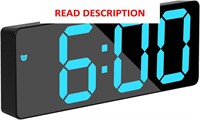 $10  6.5 LED Digital Clock  Blue Digits  Alarm