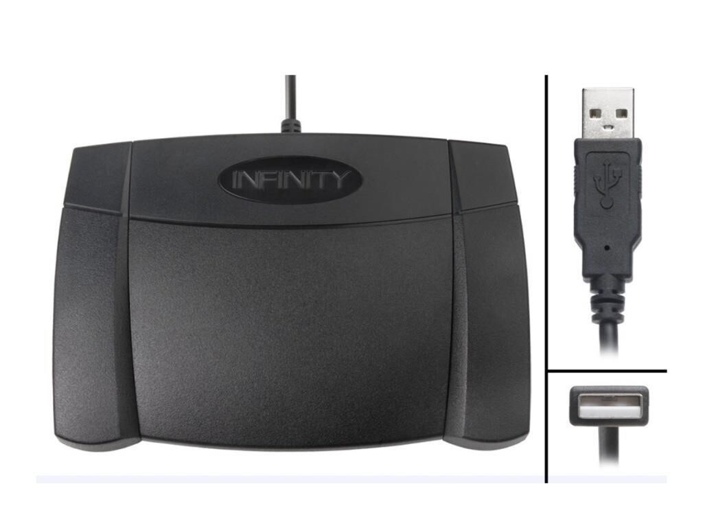 Infinity IN-USB-2 Foot Pedal For Transcription