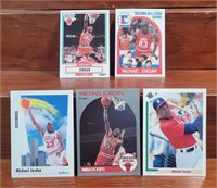(5) Michael Jordan Basketball Cards 89, 90 Hoops 9
