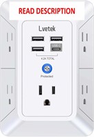 $25  Outlet Surge Protector  4 USB Ports  1680J