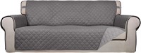 $35  PureFit Reversible Quilted Sofa Cover  Gray