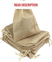 $14  Burlap Gift Bags  8x12 Ivory (Pack of 12)