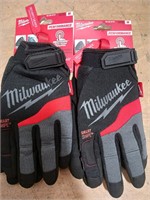 Lot of 3Milwaukee Medium Work Gloves, Black