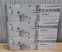 Lot of 3 Glacier Bay Sadira 3-Piece Bath