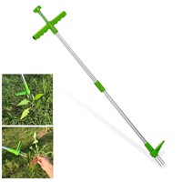 Stand-Up Weeder Root Removal Tool with 3 Stainless