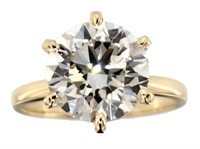 14kt Gold 5.01 ct VS Lab Diamond Solitaire Ring