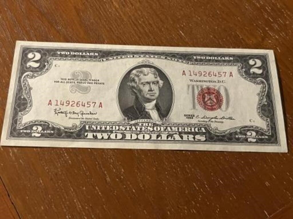 RED SEAL TWO DOLLAR NOTE