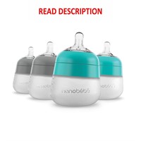 $33  Flexy Silicone Baby Bottle  Grey/Teal  4-Pack