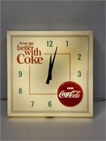 1960's Coca-Cola Plastic Light-Up Clock