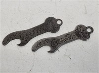 2 Early Engraved Coca-Cola Bottle Openers
