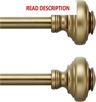 $60  2-Pack Gold Curtain Rods  5/8  Fits 32-90