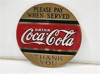 Coca-Cola Beveled Glass Soda Fountain Sign