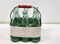 1940's Coca-Cola 6 Pack Carrier with Bottles