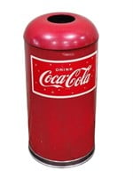 Metal Coca-Cola Trash Can with Liner