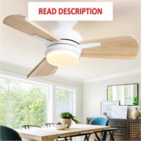 $100  30 Wood Fan - Dimming  Memory  Noiseless