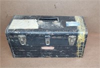 Vintage Metal Tool Box w/ contents