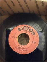 7x7x7" BOX OF 45 RPM RECORDS