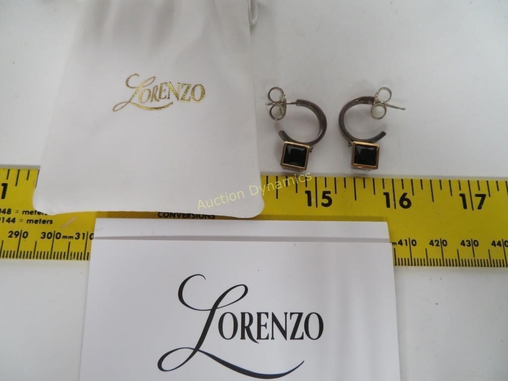 Lorenzo Earring Set, Sterling w/18k & Gemstones