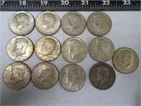 Thirteen, 1966 Silver Kennedy Half Dollars