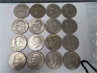 Sixteen, 1970's Eisenhower Dollars