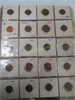 Penny Collection in a Binder, 9 pages x 20 = 180