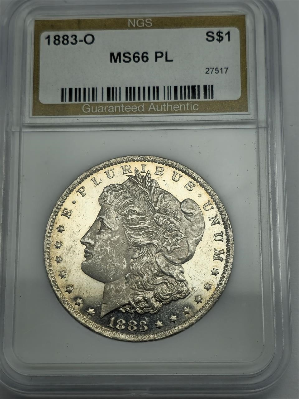 1883-O MS66 PL Silver Morgan Dollar NGS graded