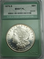 1879-S MS67 PL Silver Morgan Dollar NC