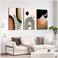 $56  Boho Wall Art Set  16x24 Geometric Canvases