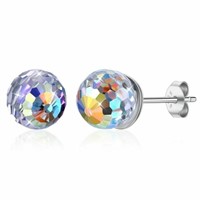 Aurora Borealis Swarovski Crystal Stud Earrings
