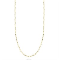 18k Gold Pl Italy Sterling Silver Chain Necklace