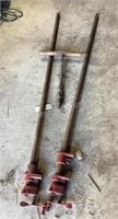 Two 57" Pipe Clamps & Beam Drill