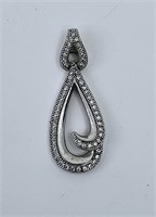 Pendant Sterling Silver With Diamonds