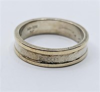 Sterling Silver and 10KT GOLD Bangle Ring