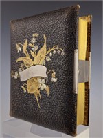 Antique Leather Gilded Tintype Sterling Album