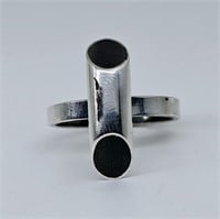 Polish, Modernist Sterling Silver Ring